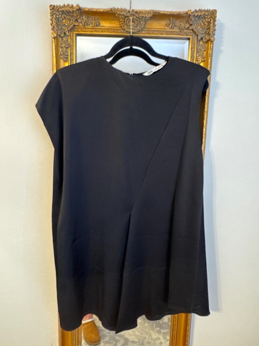 Zara Asymmetrical Satin Effect Dress